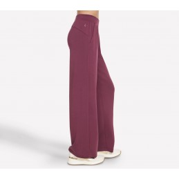 Spodnie damskie Skechers Cozy Luxe Relaxed Pant burgundowe -