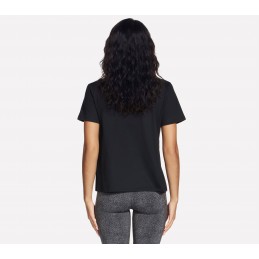 Koszulka damska Skechers Cheetah Diamond Tee czarna - TS394 BLK