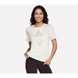 Koszulka damska Skechers Cheetah Diamond Tee biała - TS394 OFWT