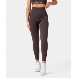 Legginsy damskie Carpatree bezszwowe Allure brązowe -