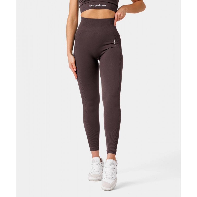 Legginsy damskie Carpatree bezszwowe Allure brązowe -