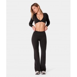 Legginsy damskie Carpatree Flare Signature czarne -