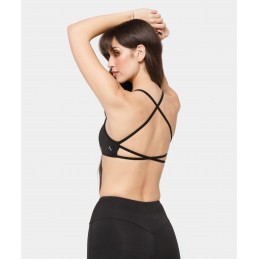 Top Carpatree z odkrytymi plecami czarny -