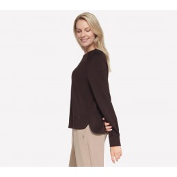 Bluza damska Skechers Skechluxe Elevate Crewneck brązowa -