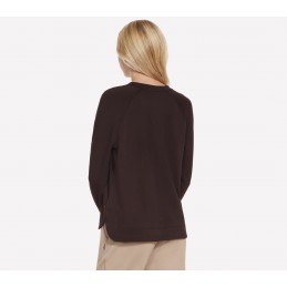 Bluza damska Skechers Skechluxe Elevate Crewneck brązowa -