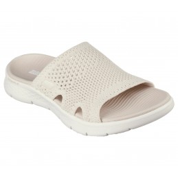 Klapki damskie Skechers GO WALK Flex Sandal - Elation kremowe -