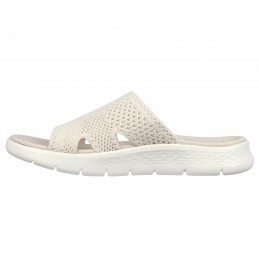 Klapki damskie Skechers GO WALK Flex Sandal - Elation kremowe -