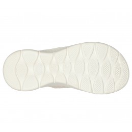 Klapki damskie Skechers GO WALK Flex Sandal - Elation kremowe -