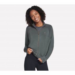 Bluza damska Skechers SKECHLUXE Elevate Jacket zielona - JA278