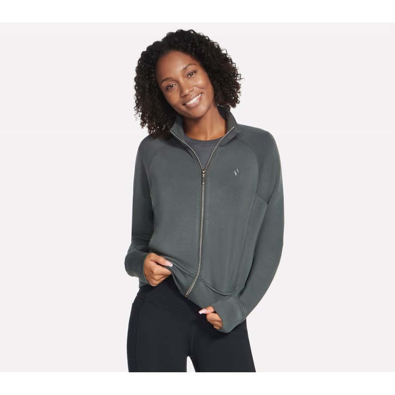 Bluza damska Skechers SKECHLUXE Elevate Jacket zielona - JA278