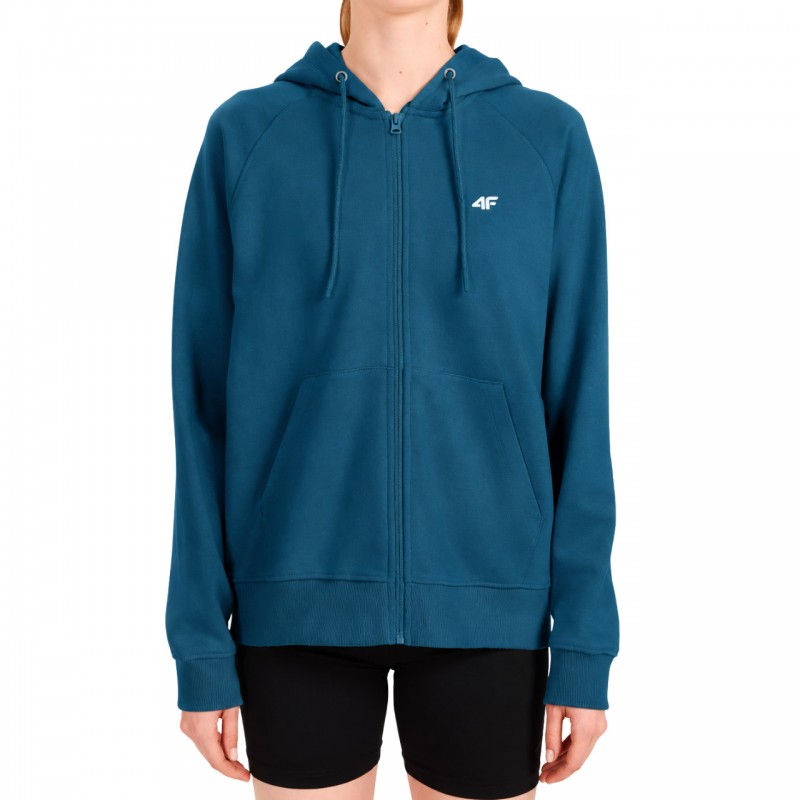 Bluza damska 4F morska zieleń - 4FWSS26TSWSF2205 46S