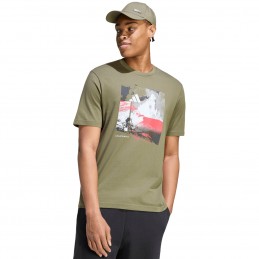 Koszulka męska adidas Memories of Sport Outdoor Graphic khaki -