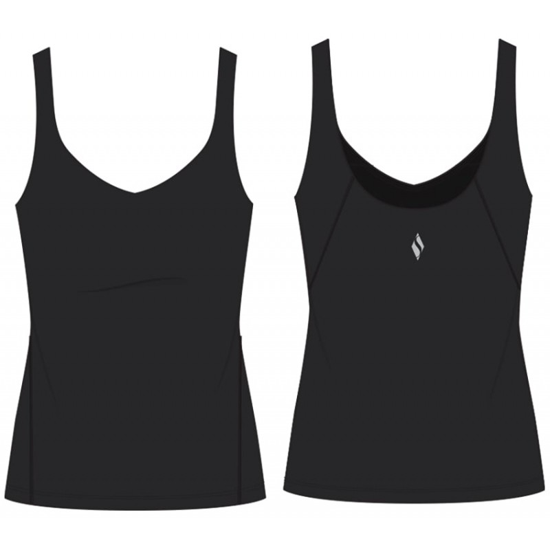 Top ze stanikiem Skechers GO WALK Evolution Tank czarny - TT143