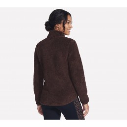 Kurtka damska Skechers Skech-Sherpa Jacket brązowa - JA218 COFF