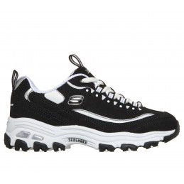 Buty damskie Skechers D'Lites - Biggest Fan czarno/białe -