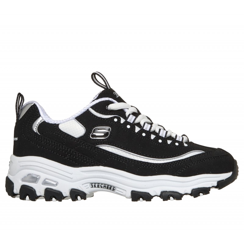 Buty damskie Skechers D'Lites - Biggest Fan czarno/białe -