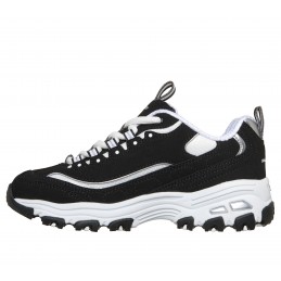Buty damskie Skechers D'Lites - Biggest Fan czarno/białe -