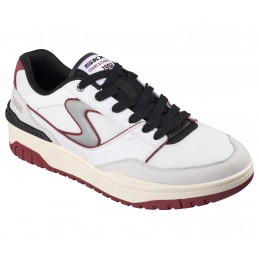 Buty męskie Skechers S-1992 - Flector biało/bordowe - 254176 WRD