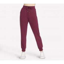Spodnie damskie Skechers Skechluxe Elevate Jogger burgundowe -