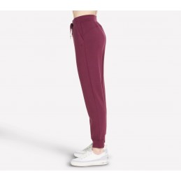 Spodnie damskie Skechers Skechluxe Elevate Jogger burgundowe -