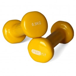 Hantle winylowe Profit żółte 2x0,5 kg - DK 4102