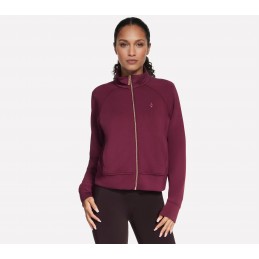 Bluza damska Skechers SKECHLUXE Elevate Jacket burgundowa -