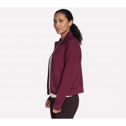 Bluza damska Skechers SKECHLUXE Elevate Jacket burgundowa -