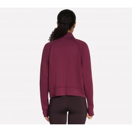 Bluza damska Skechers SKECHLUXE Elevate Jacket burgundowa -