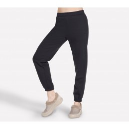 Spodnie damskie Skechers Fleece Jogger czarne - PT369 BLK
