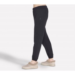 Spodnie damskie Skechers Fleece Jogger czarne - PT369 BLK