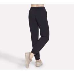 Spodnie damskie Skechers Fleece Jogger czarne - PT369 BLK