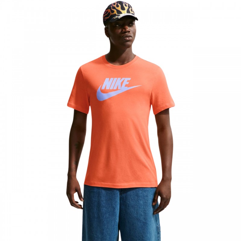 Koszulka męska Nike Nsw Tee Icon Futura pomarańczowa - AR5004