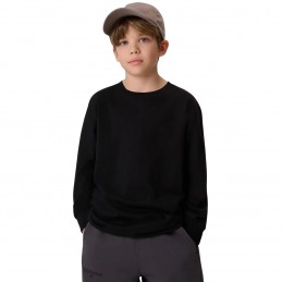 Koszulka młodzieżowa longsleeve 4F czarna - 4FJWMM00TLONM459 20S