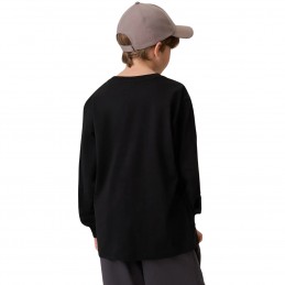 Koszulka młodzieżowa longsleeve 4F czarna - 4FJWMM00TLONM459 20S