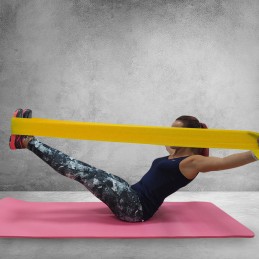Guma Fitness Profit Long Light 200x15x0,35cm żółta - DK 2227