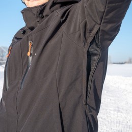 Kurtka męska narciarska softshell Alpinus Tactical Ariz czarna