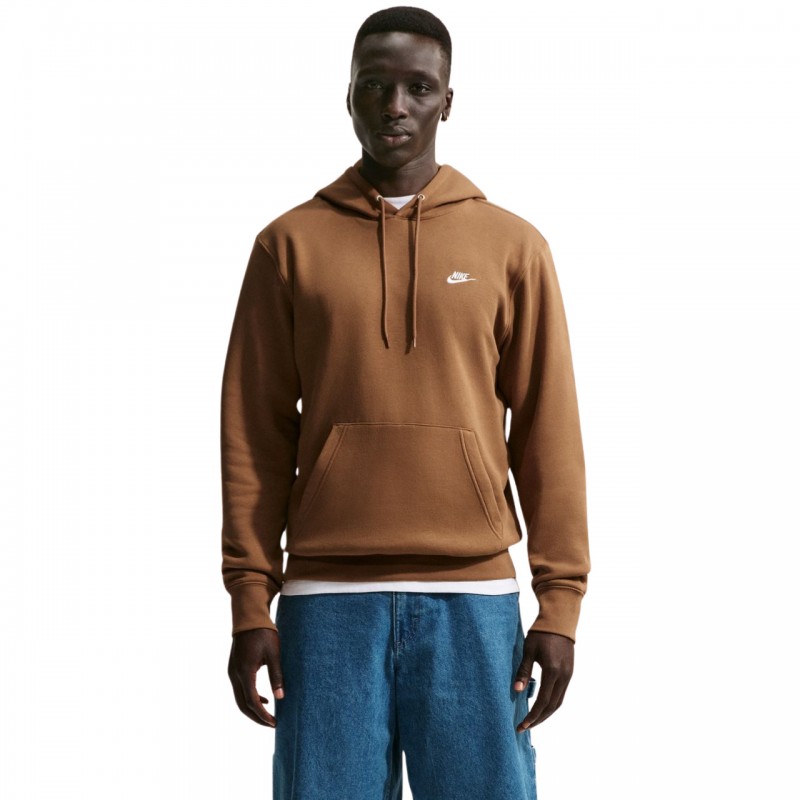 Bluza męska Nike Club BB brązowa - FN3859 270