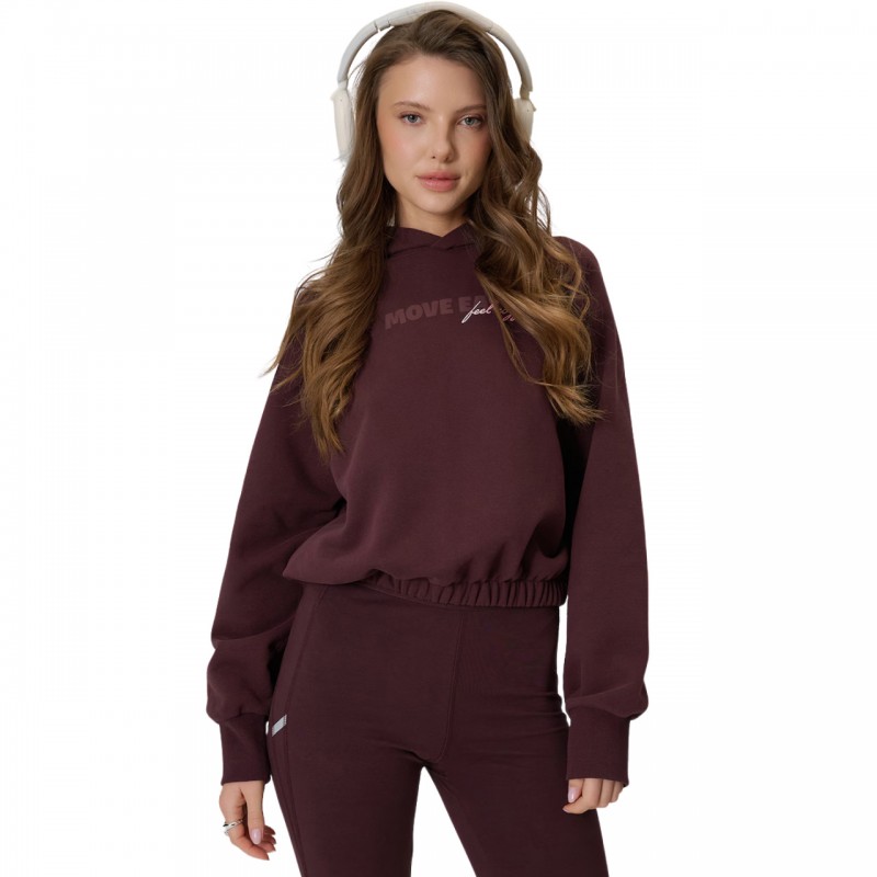 Bluza damska 4F ciemnobrązowa - 4FWSS26TSWSF2175 80S