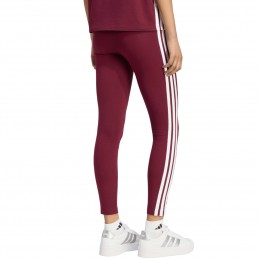 Legginsy damskie adidas Essentials 3-Stripes bordowe - KF8313