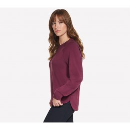 Bluza damska Skechers Skechluxe Elevate Crewneck burgundowa -
