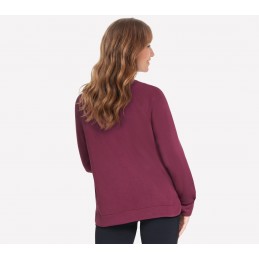 Bluza damska Skechers Skechluxe Elevate Crewneck burgundowa -
