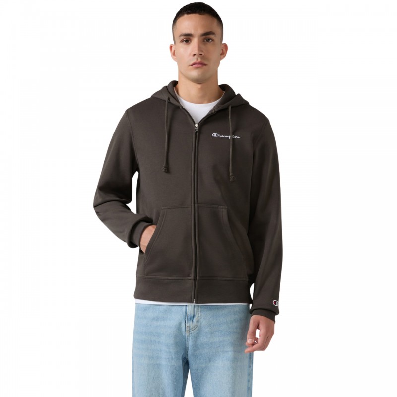 Bluza męska Champion Hooded Full Zip Sweatshirt brązowy -