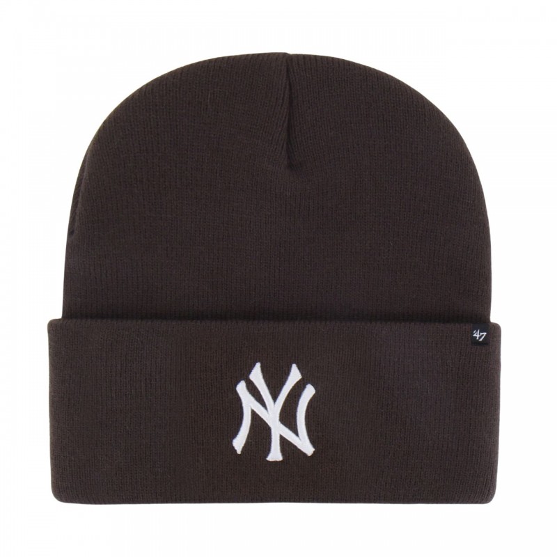 Czapka zimowa New York Yankees brązowa - B-HYMKR17ACE-BWH