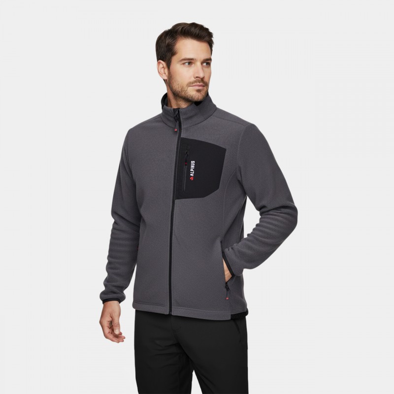 Bluza polarowa męska Alpinus Furka 100 PRO szara - AR35489