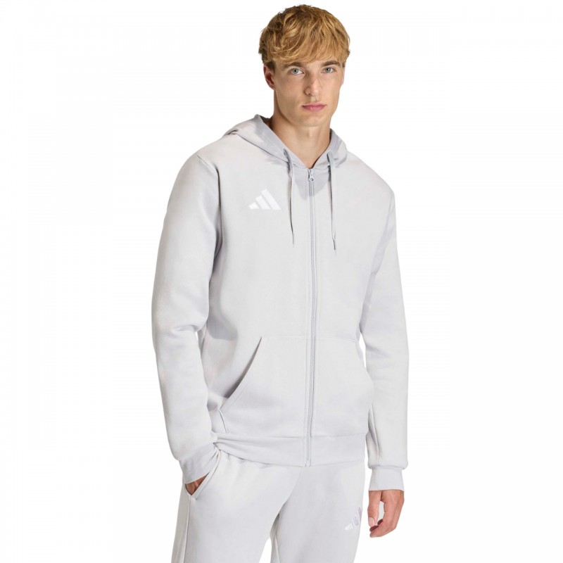Bluza męska adidas Entrada 26 Full Zip Hoody szara - KF5947