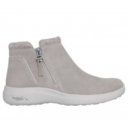 Buty damskie zimowe Skechers Arch Fit Ease szarobrązowe -