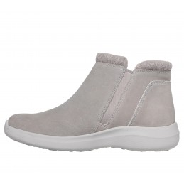 Buty damskie zimowe Skechers Arch Fit Ease szarobrązowe -