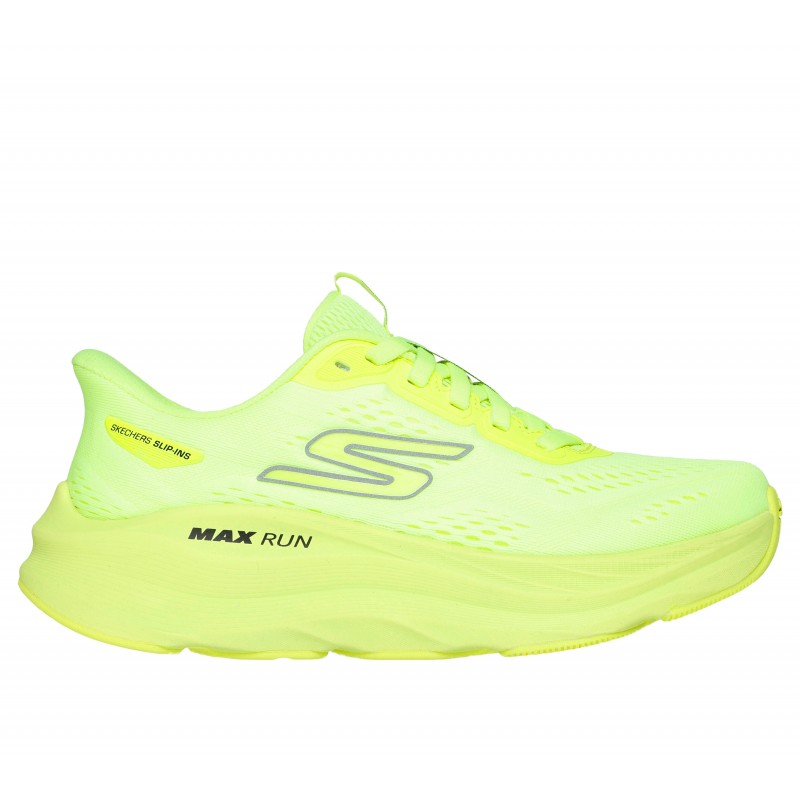 Buty damskie Skechers Slip-ins: Max Run limonkowe - 129200 LIME