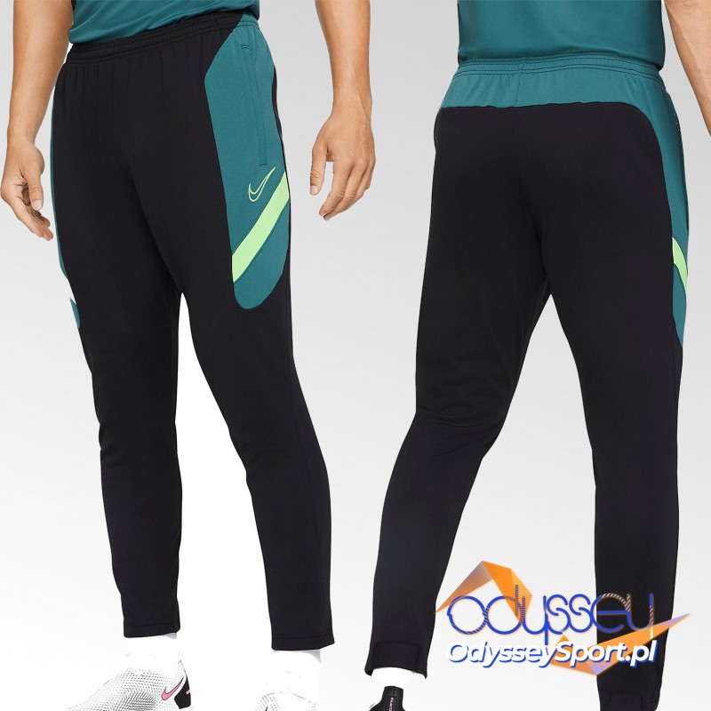 Spodnie dresowe męskie Nike Dri-Fit Academy czarno-zielone -