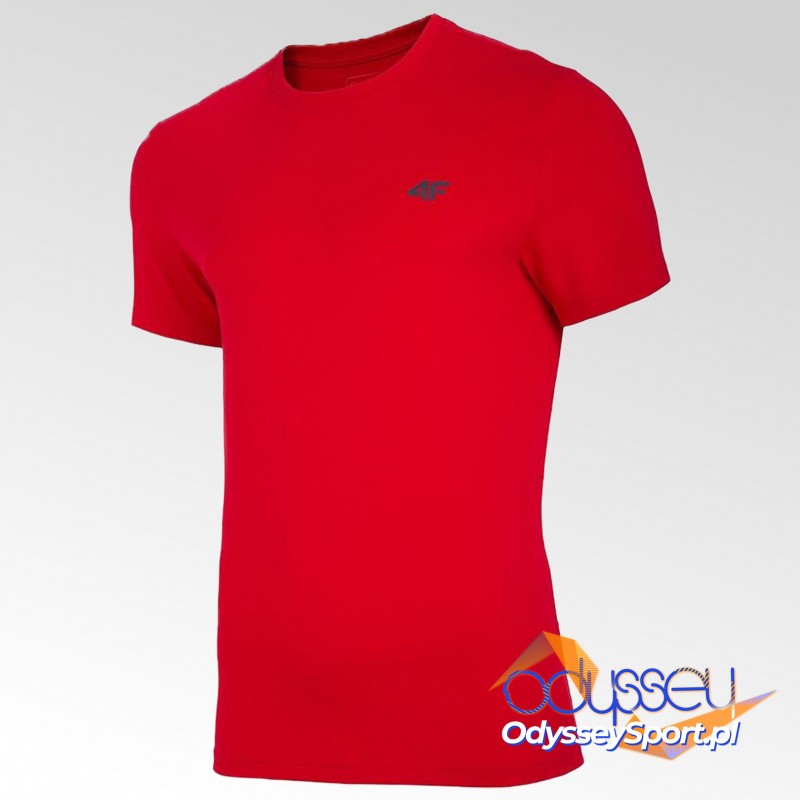 Koszulka męska 4F czerwona - NOSH4-TSM003 62S